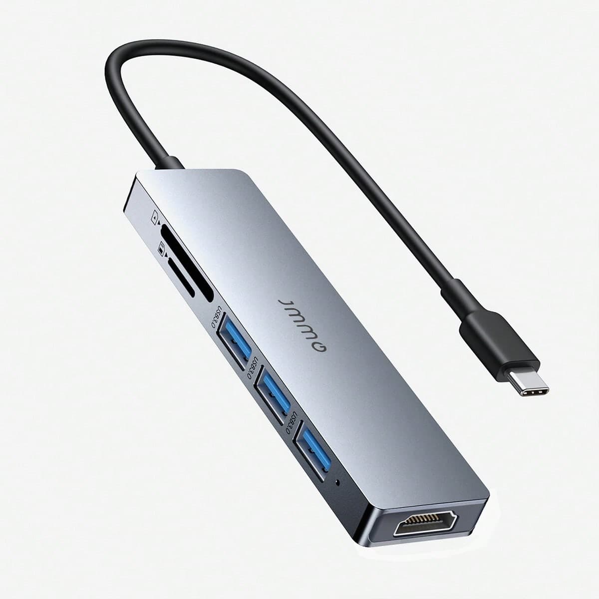 Concentrateur Usb, Concentrateur Usb C, Concentrateur Usb C 6 En 1 3 Ports Usb 3.0, Lecteur De Carte Micro Sd/sd, Port HDMl-compatible 4k@30hz Pour