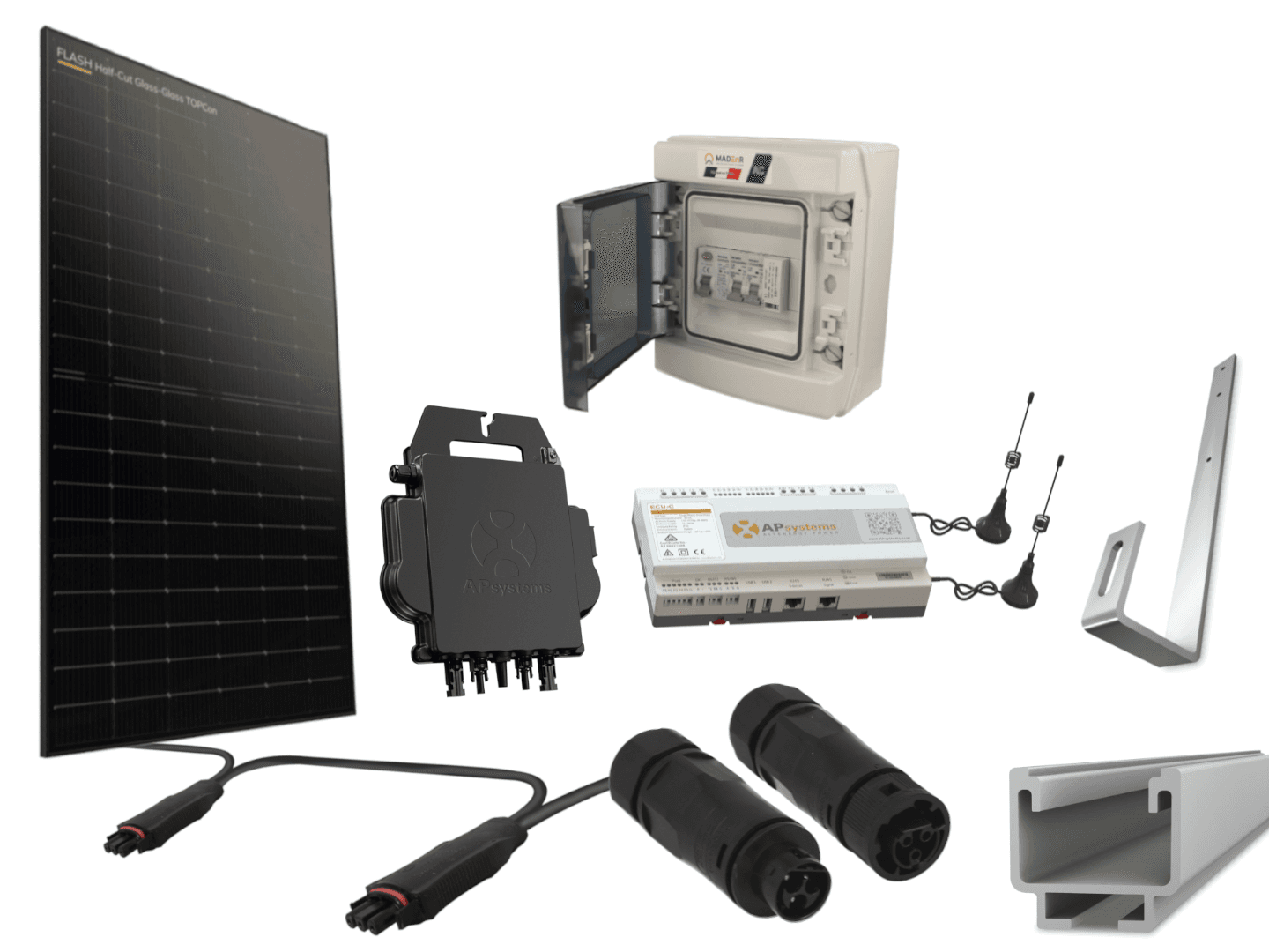 Kit 8 panneaux photovoltaïque pour ardoise micro onduleur 4000Wc